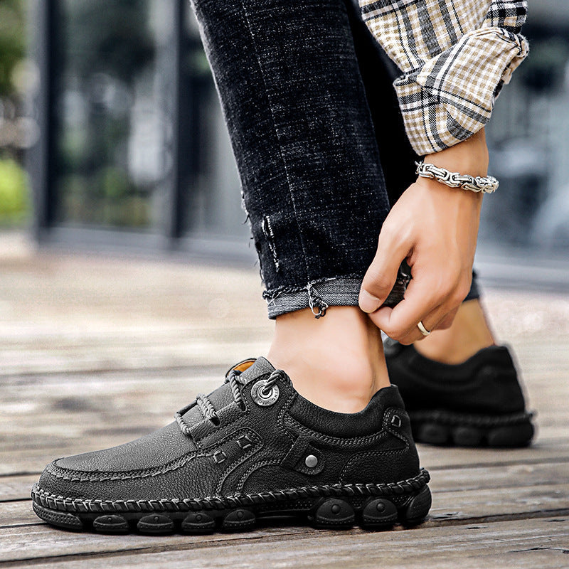 🐂 Sapatos ortopédicos para homem feitos em pele de bezerro👞 Costurados à mão✅ Alivia as dores nos pés - Caminhada confortável