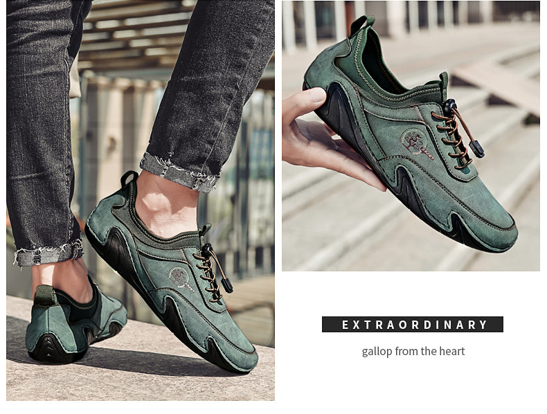 🔥Oferta por tempo limitado com 50% de desconto, não perca!🔥Sapatos italianos elegantes e confortáveis, feitos à mão em pele genuína✅O suporte para as mãos facilita a caminhada