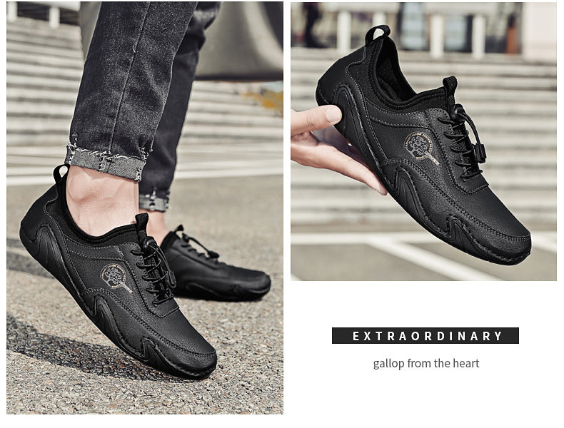 🔥Oferta por tempo limitado com 50% de desconto, não perca!🔥Sapatos italianos elegantes e confortáveis, feitos à mão em pele genuína✅O suporte para as mãos facilita a caminhada