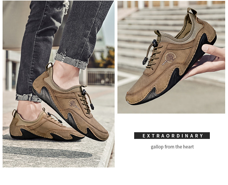 🔥Oferta por tempo limitado com 50% de desconto, não perca!🔥Sapatos italianos elegantes e confortáveis, feitos à mão em pele genuína✅O suporte para as mãos facilita a caminhada