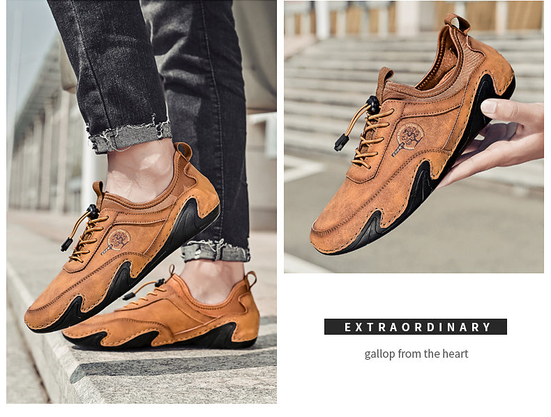 🔥Oferta por tempo limitado com 50% de desconto, não perca!🔥Sapatos italianos elegantes e confortáveis, feitos à mão em pele genuína✅O suporte para as mãos facilita a caminhada